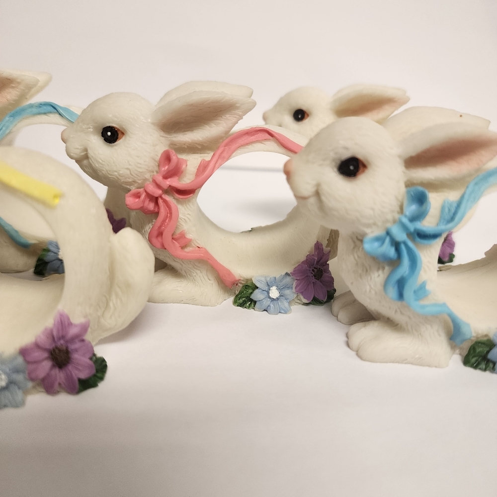 5 Bunny napkin rings